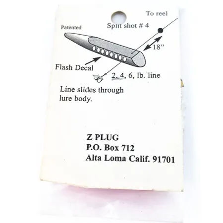 ZPlug Lures Z Plug Mini Esca Inline, Rosa, 2g, Passaggio Filo, #10796