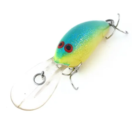 Norman DD 14 Crankbait, Giallo/Verde/Glitter, 16g, Deep Diver, #10920