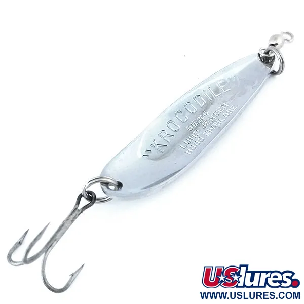 Luhr Jensen Krocodile Die #4 Ondulante, Nickel / Blu, 17g, Fondale, #10933