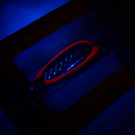 Luhr Jensen Krocodile UV Ondulante, Fire / Argento, 7g, UV-Finish, #10977