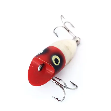 Heddon Tiny Lucky 13 Popper, Rosso / Bianco, 5,5g, Topwater, #10992