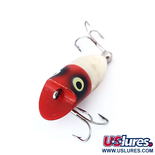 Heddon Tiny Lucky 13 Popper, Rosso / Bianco, 5,5g, Topwater, #10992