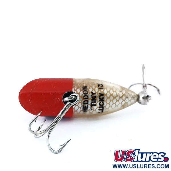 Heddon Tiny Lucky 13 Popper, Rosso / Bianco, 5,5g, Topwater, #10992