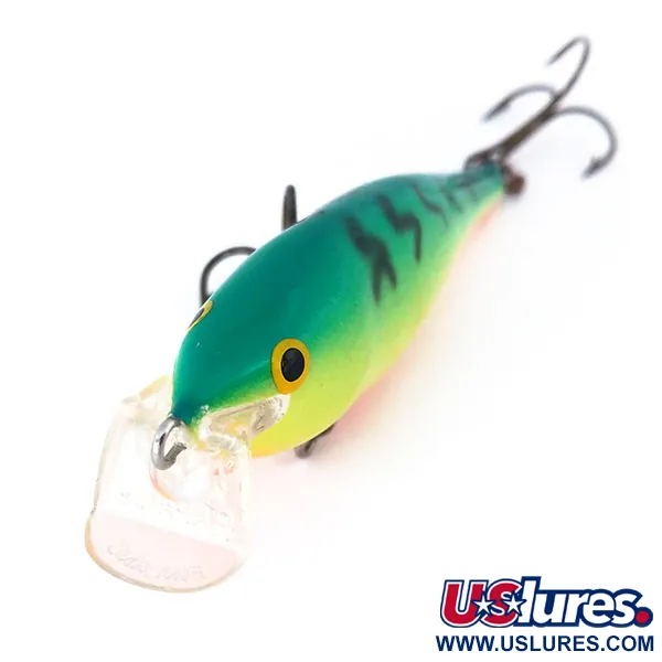 Rapala Shallow Shad Rap 08 Minnow, Fire Tiger, 9g, Balsa, #10998