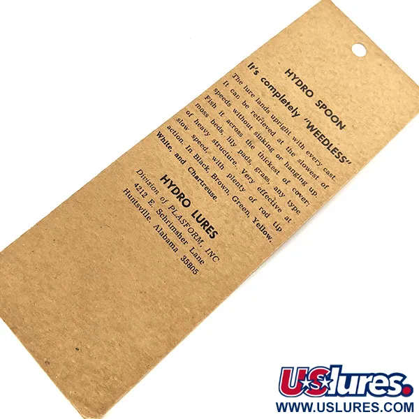 Hydro Lures Hydro Spoon, 14g Verde/Bianco/Giallo, Ondulante #17723