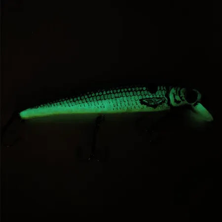 Bomber Pro Long A Glow Minnow, Glow, 15g, Suspending, #11213
