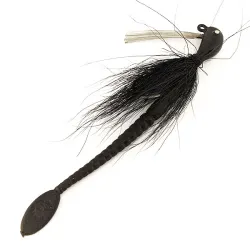 Cotton Cordell Banana Head Tattle-Tail Jig + Tattle-Tail Worm (Vintage, anni '70)