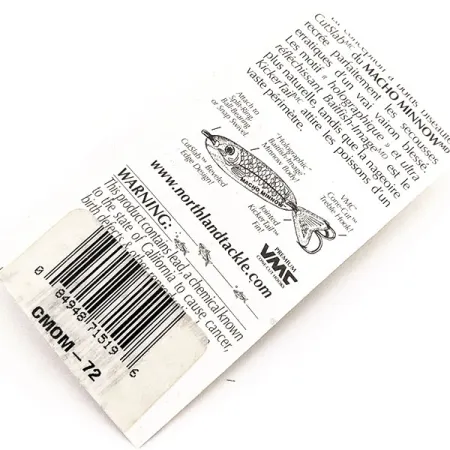 Northland Macho Minnow Jig, Rainbow Green, 14g, Kicker Tail, #11291