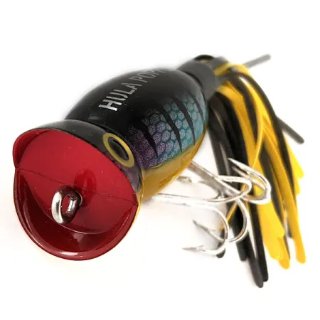 Fred Arbogast Hula Popper Esca Topwater, Tiger, 10g, Skirt, #11302