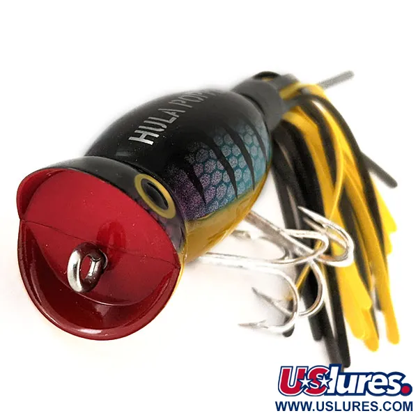 Fred Arbogast Hula Popper Esca Topwater, Tiger, 10g, Skirt, #11302