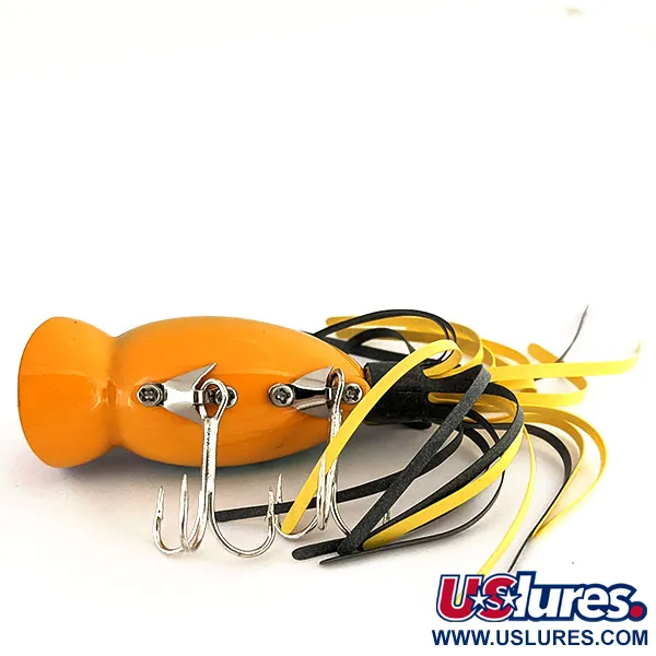 Fred Arbogast Hula Popper Esca Topwater, Tiger, 10g, Skirt, #11302