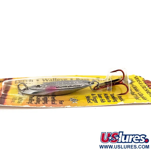 Northland Macho Minnow Jig Lure, Nickel, 14g, KickerTail, #11341
