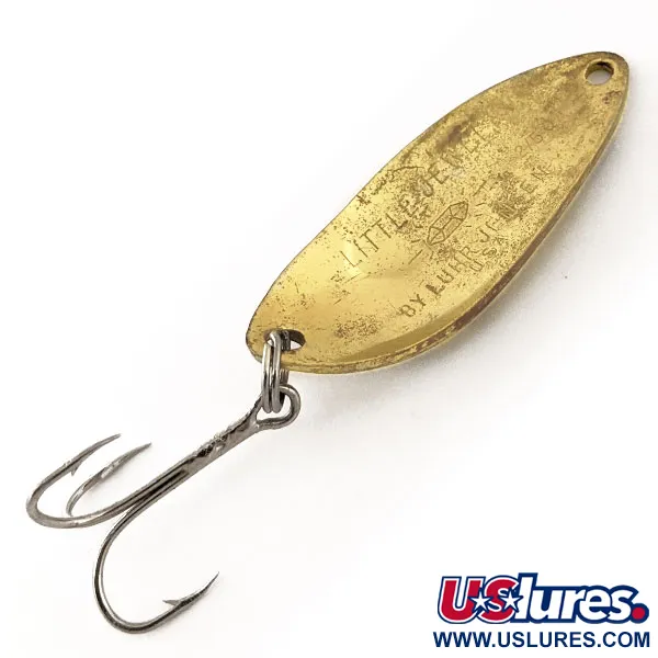 Luhr Jensen Little Jewel Ondulante, Ottone / Giallo, 14g, Vintage, #11366
