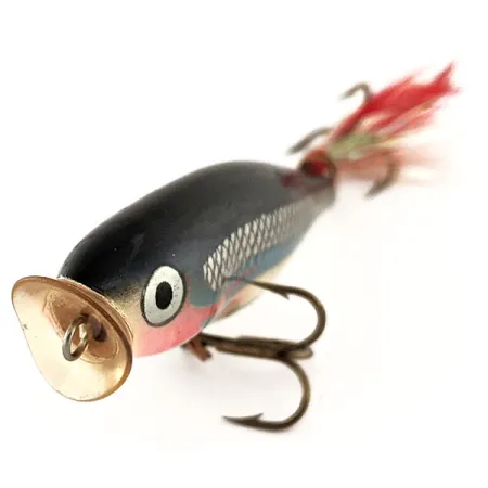 Rapala Skitter Pop SP 07 Popper, Silver Black, 7g, Ancoretta Piumata, #11372