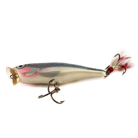 Rapala Skitter Pop SP 07 Popper, Silver Black, 7g, Ancoretta Piumata, #11372