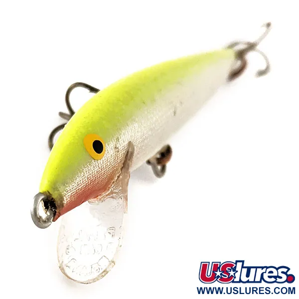 Rapala Original Floater F9 Minnow, Chartreuse, 4g, Balsa, #11383