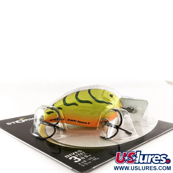Storm Arashi Silent Square 3 Crankbait, Mossy Chartreuse Craw, 14g, #11665