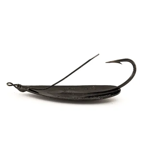 Johnson Silver Minnow Weedless, Nero, 21g, Ondulante, #11431