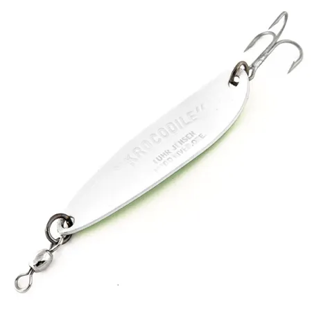 Luhr Jensen Krocodile Die #5 Glow Ondulante, Bianco/Verde, 23g, Glow, #11449