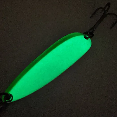 Luhr Jensen Krocodile Die #5 Glow Ondulante, Bianco/Verde, 23g, Glow, #11449