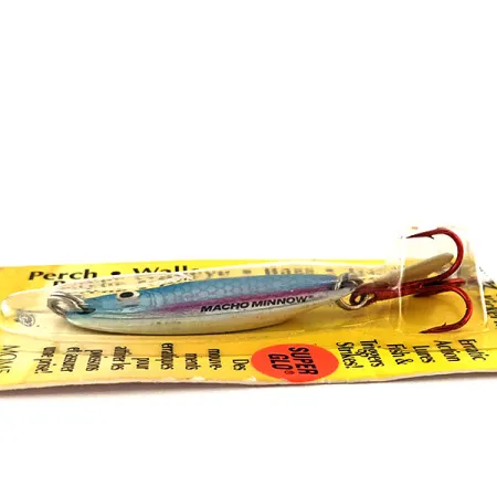 Northland Macho Minnow Jig, Blu/Glow, 11g, KickerTail, #11469
