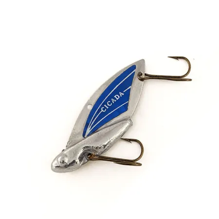 Reef Runner Cicada Blade Bait, Nickel / Blu, 11g, USA, #11470