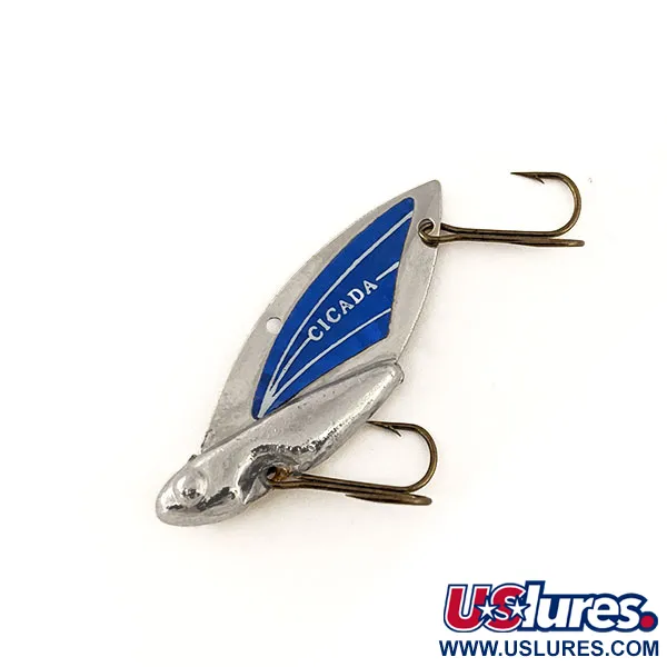 Reef Runner Cicada Blade Bait, Nickel / Blu, 11g, USA, #11470