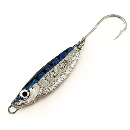Luhr Jensen Crippled Herring Jig, Nichel/Blu, 14g, Amo Singolo, #11539
