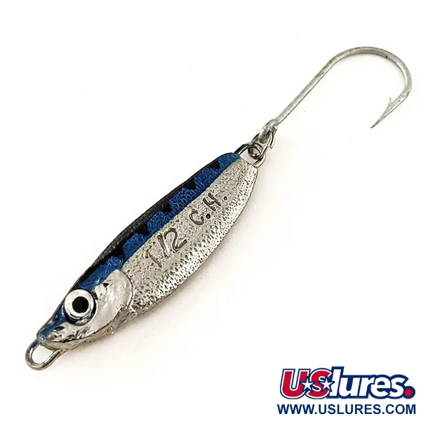 Luhr Jensen Crippled Herring Jig, Nichel/Blu, 14g, Amo Singolo, #11539