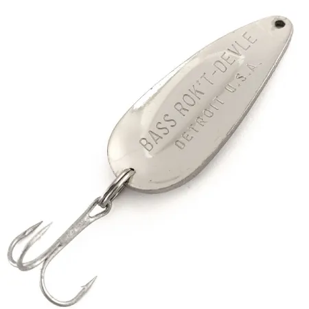 Dardevle Bass Rok'T-Devle Ondulante, Nichel, 20g, Marchio Detroit, #11601