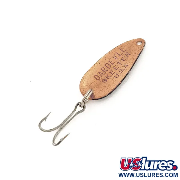 Dardevle Skeeter Cucchiaino, Nero/Arancione/Rame, 1g, Vintage, #11630