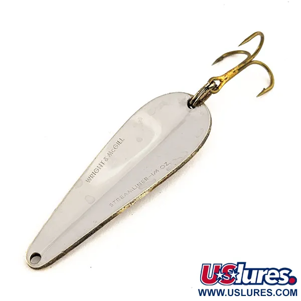Wright & McGill Streamliner Ondulante, Nichel, 7g, Vintage, #11641