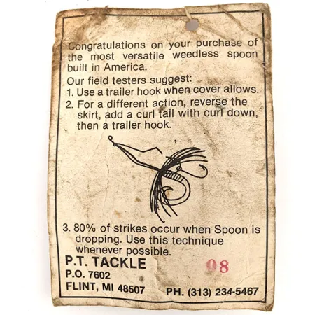 P.T. Tackle Weedless P.T. Spoon Ondulante, Nichel, 14g, #11649