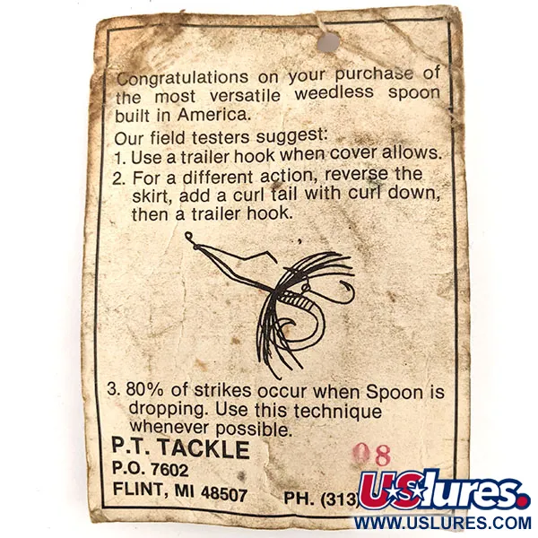 P.T. Tackle Weedless P.T. Spoon Ondulante, Nichel, 14g, #11649