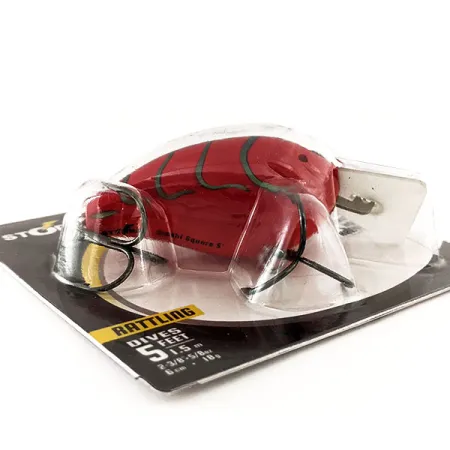 Storm Arashi Rattling Square 5 Crankbait, Red Craw, 18g, rattling, #11672