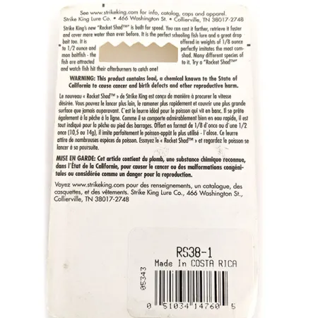 Strike King Rocket Shad Spinnerbait, Chartreuse, 10,6g, Pala Colorado, #RS-38