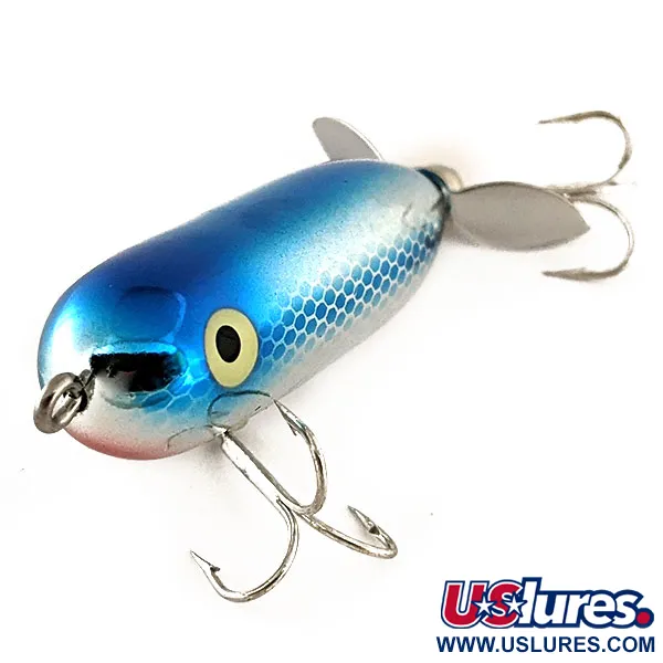 Heddon Baby Torpedo Esca Topwater, Blu Argento, 7g, Elica, #11712