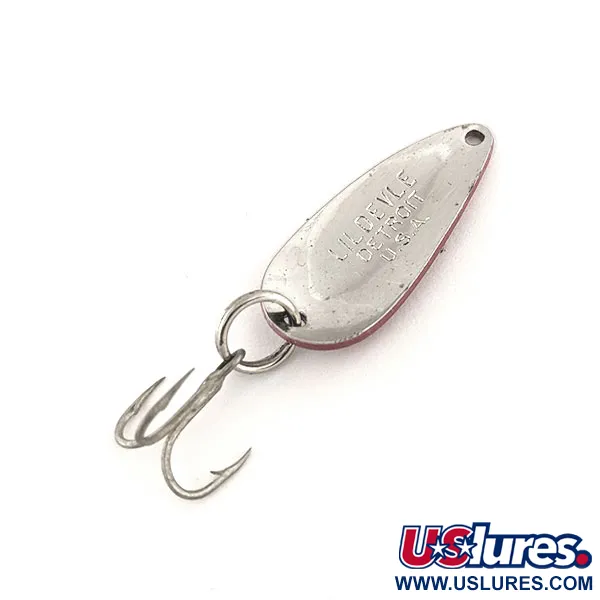 Dardevle Lildevle Cucchiaino, Rosso/Bianco/Nickel, 3,4g, Vintage, #11721