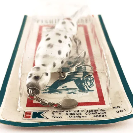 Kmart Kresge #381 Esca, Bianco / Nero, 14g, Paletta Metallo, #11780