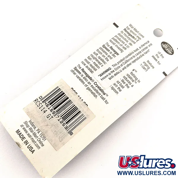 Renegade Crystalina Spoon Ondulante, Nero/Oro/Arancio, 11g, #11830