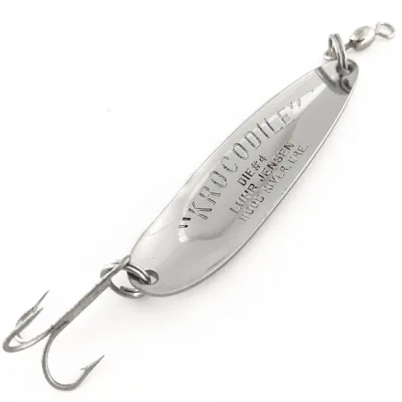 Luhr Jensen Krocodile Die #4 Ondulante, Nichel/Blu, 14g, Retro, #11868