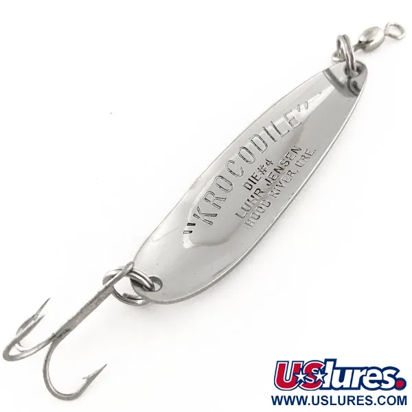 Luhr Jensen Krocodile Die #4 Ondulante, Nichel/Blu, 14g, Retro, #11868