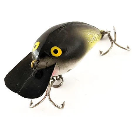 Kmart Kresge #K03 Crankbait, Nero/Giallo/Rosso, 7g, Rattle, #11876