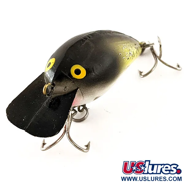 Kmart Kresge #K03 Crankbait, Nero/Giallo/Rosso, 7g, Rattle, #11876