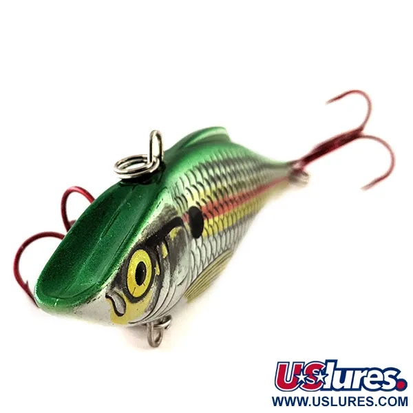 Rapala Rattl'n RAP 08 Lipless Crankbait, Verde/Argento, 20g, Rattling, #11880