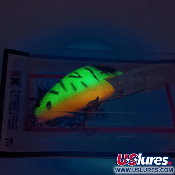 Kmart Kresge #K12 Deep-Diver, Fire Tiger, 14g, Fluorescente, #11892