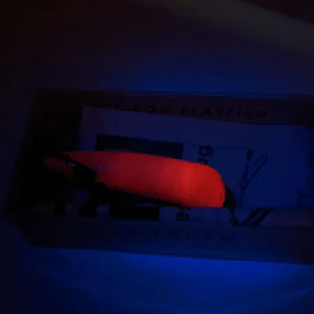 Flatfish F6 Helin Tackle UV Esca, Rosso Fluorescente, 3g, #11910