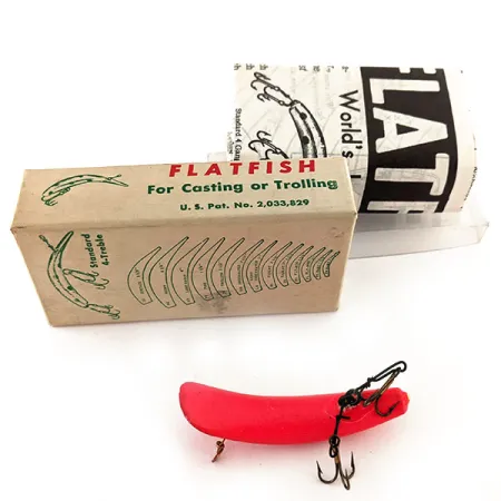 Flatfish F6 Helin Tackle UV Esca, Rosso Fluorescente, 3g, #11910