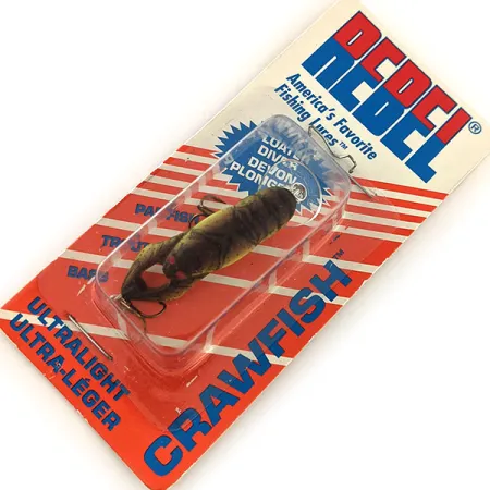 Rebel Crawfish Crankbait, Oliva-marrone, 2.5g, Floating, #11934