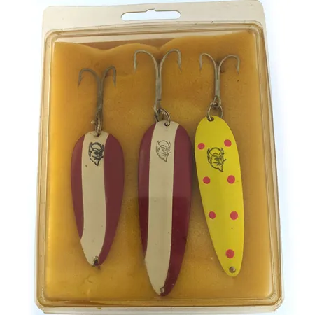 Eppinger Dardevle Kit Set ondulanti, Rosso-Bianco/Giallo, #11955